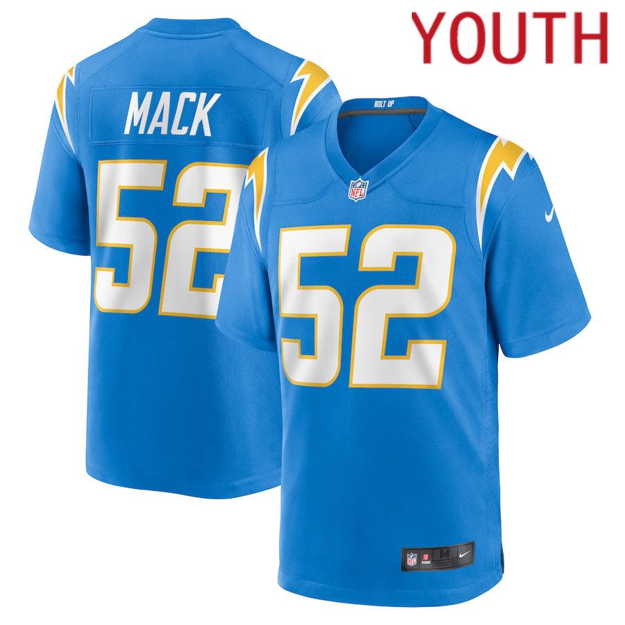 Youth Los Angeles Chargers #52 Khalil Mack Nike Powder Blue Game NFL Jersey